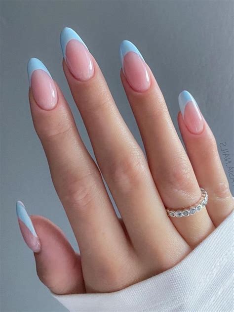 Pin On Light Blue Nails And Baby Blue Nail Designs