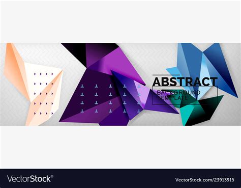 Triangles Background Techno Template Royalty Free Vector