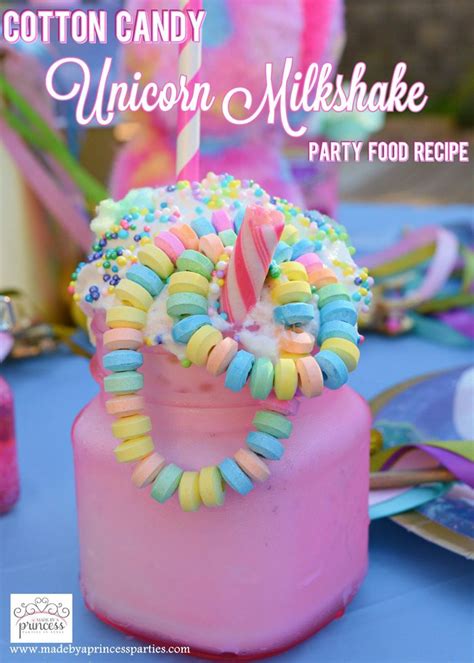 Cotton Candy Unicorn Milkshake Party Food Recipe Made By A Princess