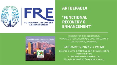 In Person Support Group Ari Depaola Presents Functional Recovery Enhancement Colorado Tick