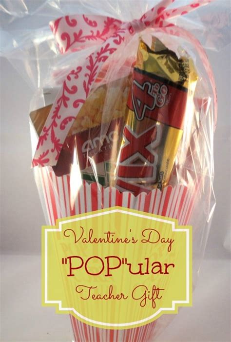 Romantic ideas for valentine's day for her that don't involve going out. "Pop" ular Valentine Teacher Gift Idea