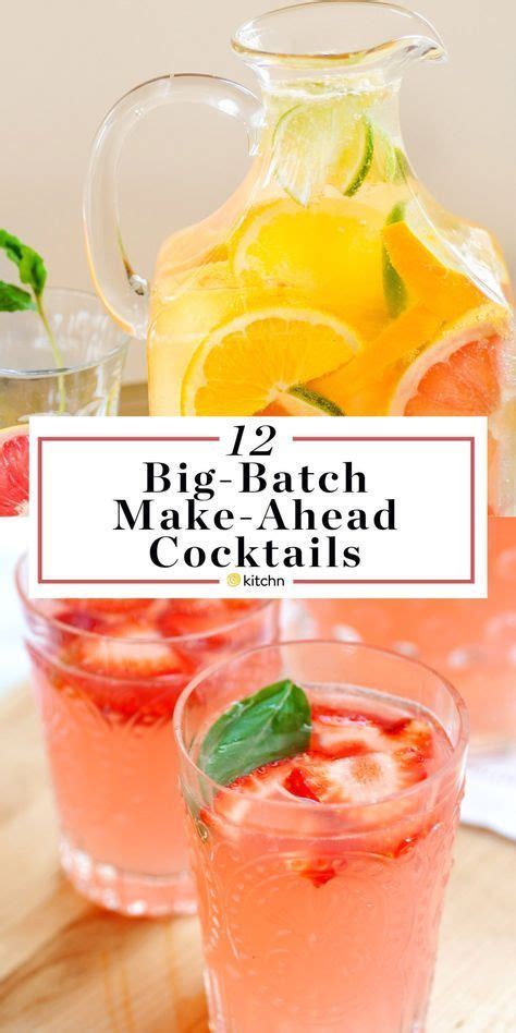 But a nice quality vodka can highlight subtle flavors in a simple cocktail that would otherwise be overpowered by a. 12 Big-Batch Cocktails You Can Make Ahead | Drinks alcohol ...