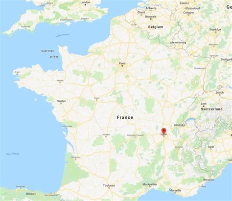 Where Is Lyon In France Map Map Of World