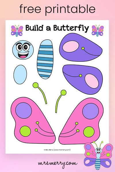 Make A Butterfly Printable Activity For Kids Mrs Merry