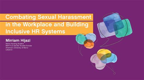 combating sexual harassment in the workplace and building inclusive hr systems by sawi