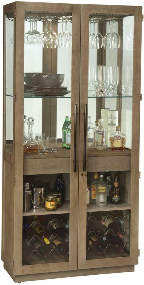 Howard Miller Chaperone Ii Aged Natural Wine And Bar Cabinet Red Barn