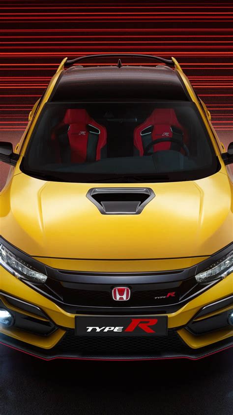 Honda Civic Type R Yellow 4k Ultra Hd Mobile Wallpaper