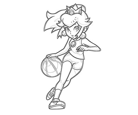 Princess daisy coloring pages picloud. Princess Peach Peach Play Basket Ball | jozztweet