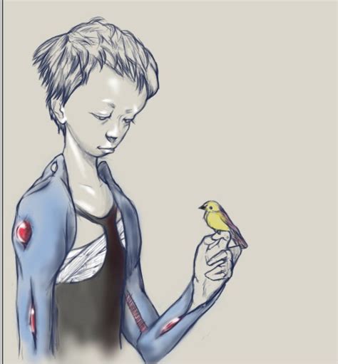 Boy And Bird By Lyrsophie On Deviantart