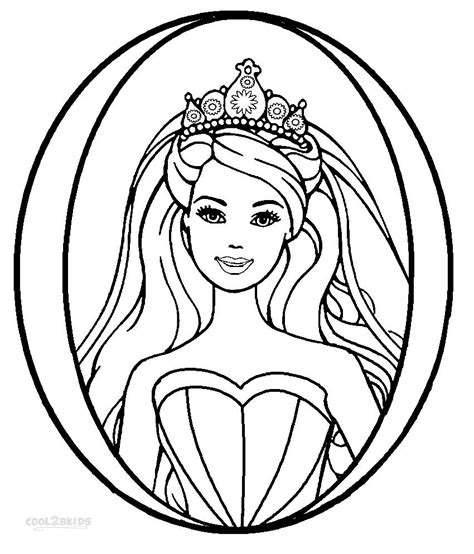 Printable Barbie Princess Coloring Pages For Kids Cool2bkids