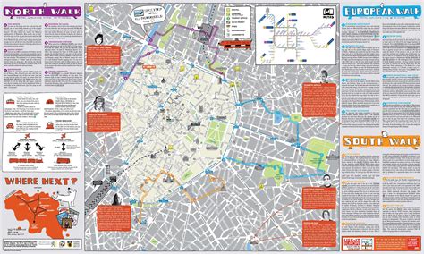 Brussels City Map Tourist Brüssel Stadtplan Mit Sehenswürdigkeiten