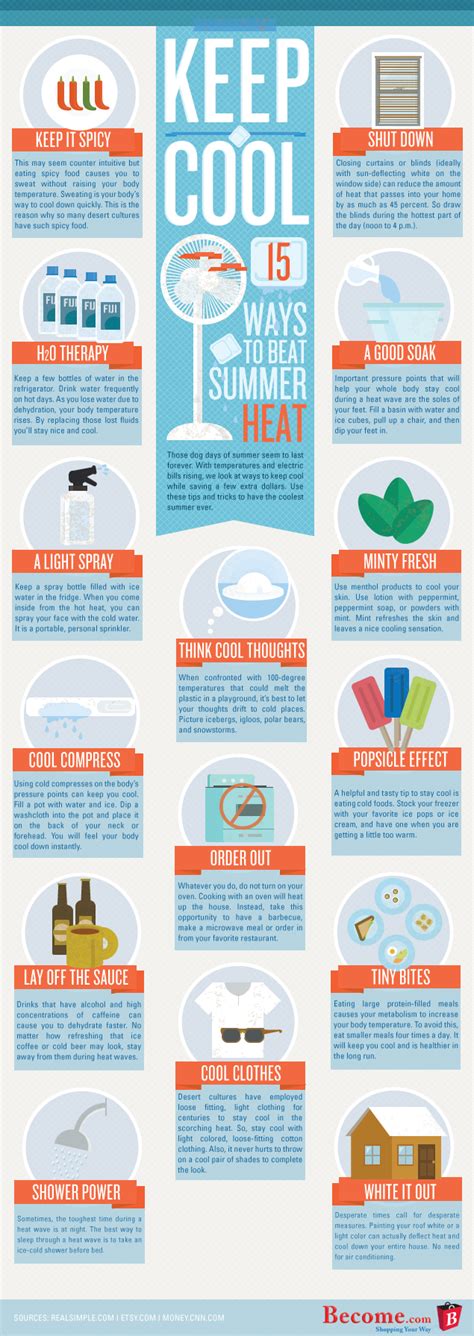 Keep Cool 15 Ways To Beat Summer Heat Infographic Designer