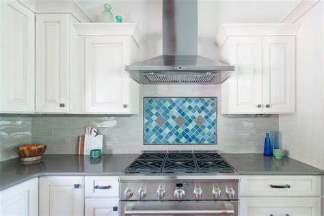 Stove Backsplash Blue Tile Plaque Kitchen Remodel Bold Kitchen