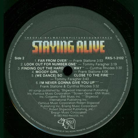 Staying Alive Original Soundtrack Bee Gees Mp3 Buy Full Tracklist