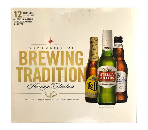 Centuries Of Brewing Tradition Heritage Collection 6 Stella Artois 3 Hoegaarden 3 Leffe