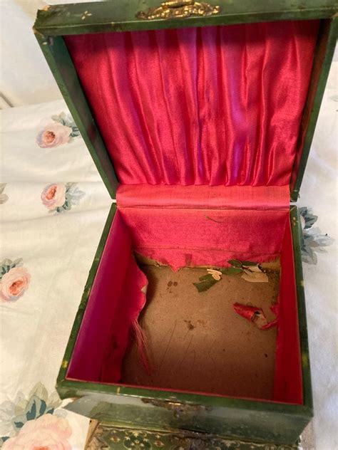 Victorian Era Celluloid Vanity Box For Jewelry Glove Gem