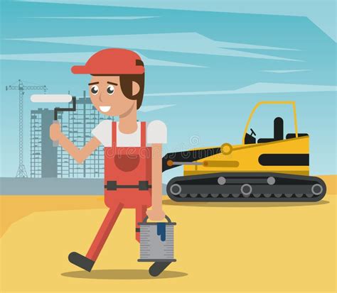 Construction Worker Cartoons Stock Vector Illustration Of Professional Building 126133296