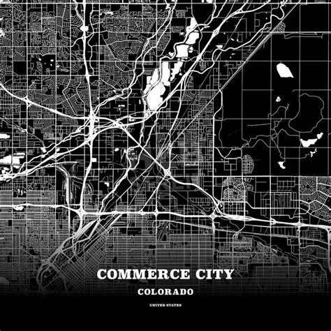 Commerce City Colorado Usa Map Commerce City Map Poster Poster