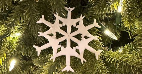 Airplane Snowflake Ornament By Aweb Download Free Stl Model