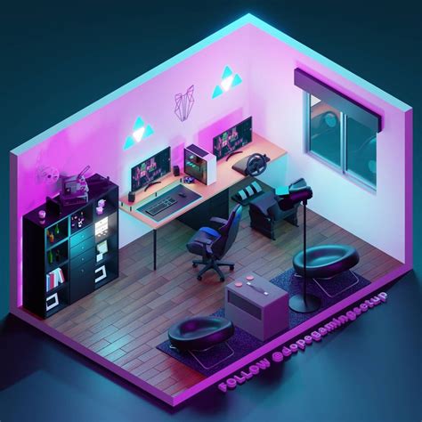 Pc Gaming Setup 3d Video Game Rooms Video Game Room Design Computer Gaming Room