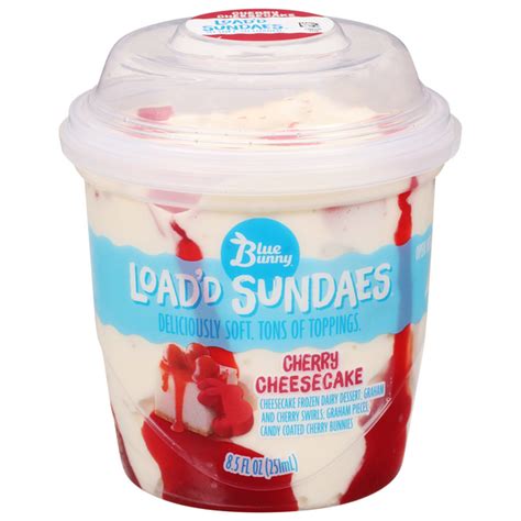 Save On Blue Bunny Loadd Sundaes Ice Cream Cherry Cheesecake Order