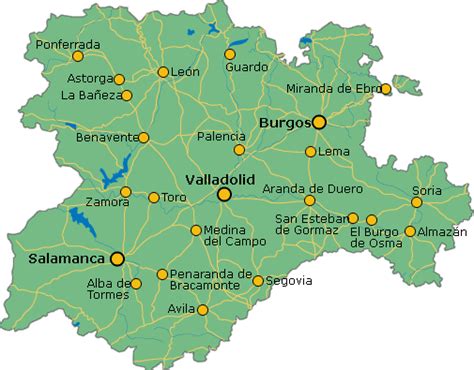 Mapa Castilla Y Leon Pueblos Mapa