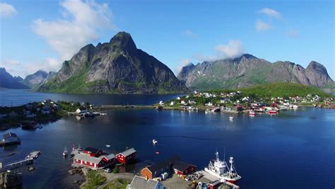 Fishing Village Of Reine In The Lofoten Islands Norway Stock Footage