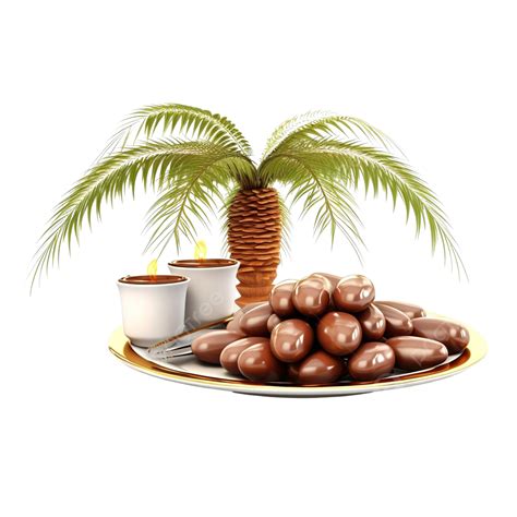 Date Palm Ramadhan 3d Illustrations Brown Creative Modern Png