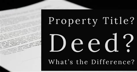 Title Vs Deed Whats The Difference Legal Services Website Blog