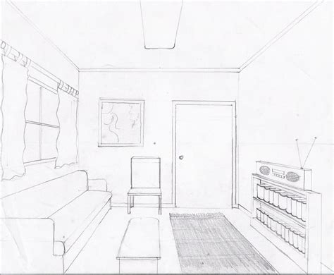 How To Draw A Sofa In One Point Perspective Baci Living Room All In