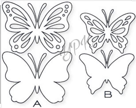 Molde O Plantilla De Mariposas Paper Butterflies Butterfly Template