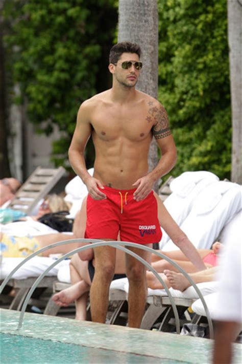Male Models Images Model Miguel Iglesias Shirtless By The Pool In Miami