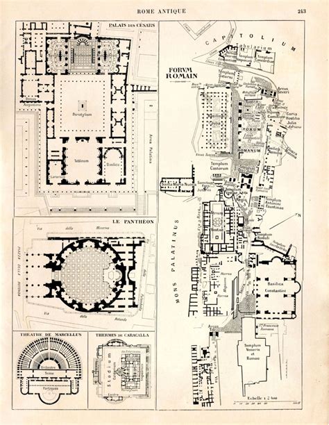 Ancient Rome Map And Floor Plans Roman Forum Palatine Hill