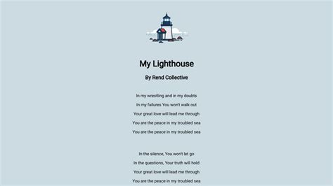 My Lighthouse Lyrics