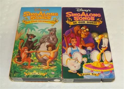 DISNEY SING ALONG Songs VHS Tapes Be Our Guest The Bare Necessities PicClick