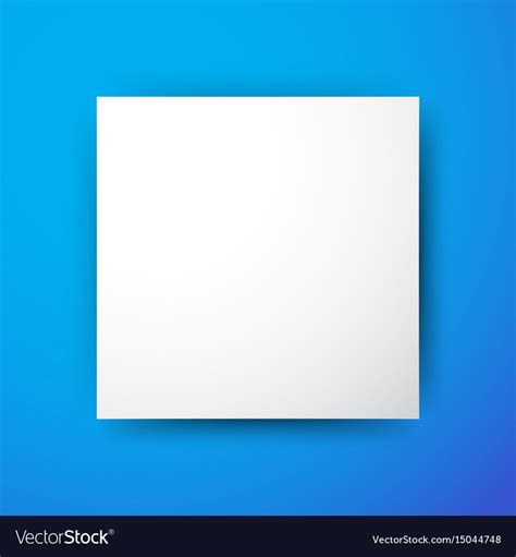 White Square On Blue Background Royalty Free Vector Image