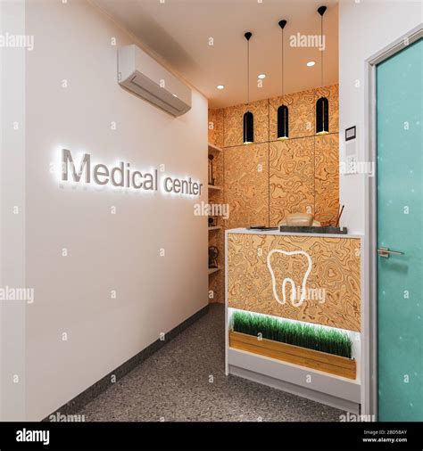 Reception In Dental Clinic Design In A Modern Style Stock Photo Alamy