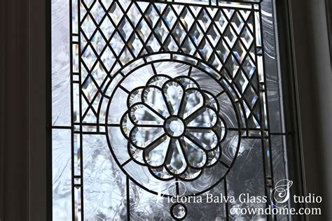 Gorgeous Stained Leaded Beveled Glass Windows Set With Intricate Linework In Clear Textured