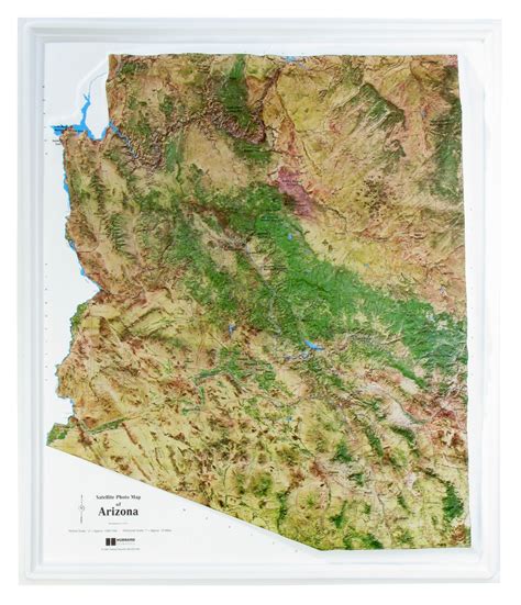Arizona Satellite Natural Color Relief 3d Raised Relief Map