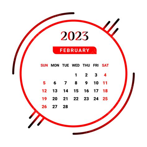 February 2023 Calendar Clipart Png Images 2023 February Month Calendar