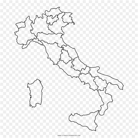 Italy Map Black And White