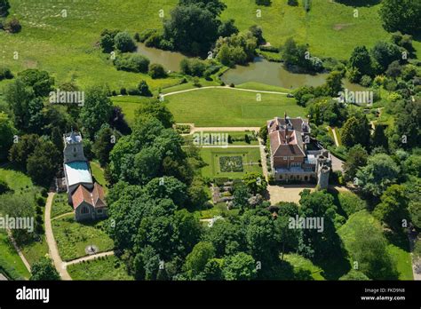 An Aerial View Of Benington Lordship A Georgian Manor House In