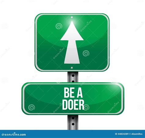 Be A Doer Sign Illustration Design Stock Illustration Illustration Of