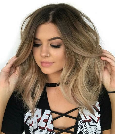 pinterest glowupx brown hair with blonde highlights hair highlights brown balayage blonde