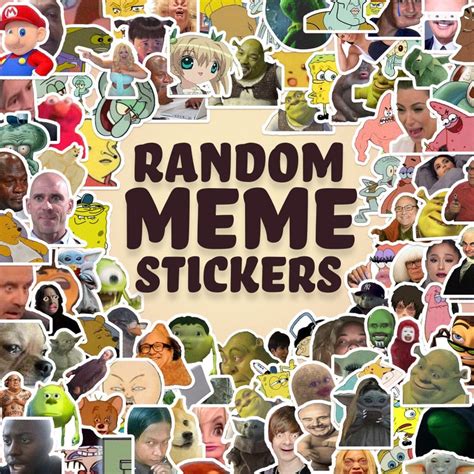 Meme Stickers Random Meme Sticker Pack Random Stickers Etsy