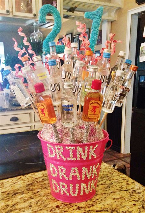 Celebrate the legal age of a special guy with these perfect 21st birthday party ideas. 21st alcohol bouquet I made for my best friend! | 21st ...