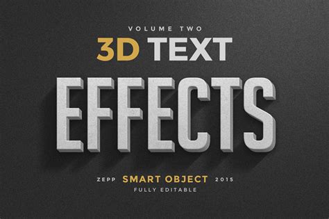 3d Text Effects Vol2 ~ Add Ons On Creative Market