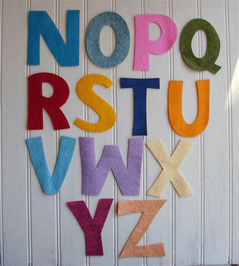 Wool Felt Alphabet Set 4 Tall Great For By Amarketcollection 15 60 Felt Letters 26 Letters