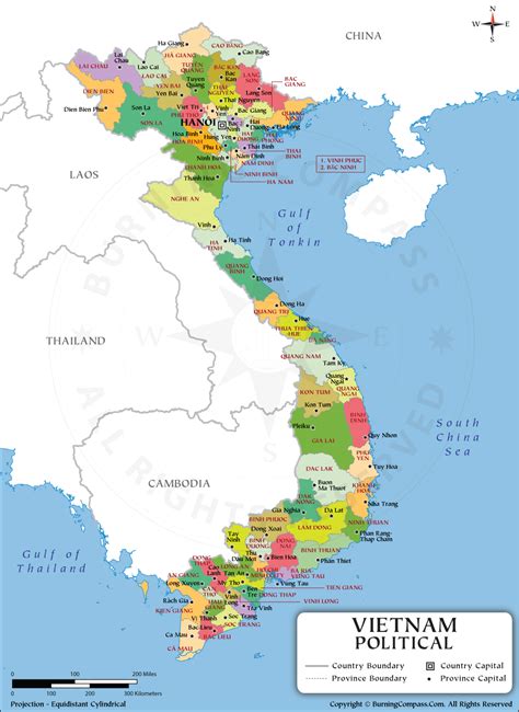 Vietnam Province Map, Vietnam Political Map