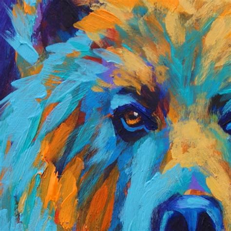Daily Painters Abstract Gallery Colorful Abstract Grizzly Bear